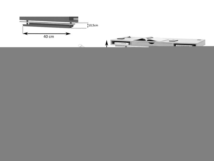 Masă PC Osto 120 (beton + alb)