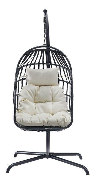 Viseća fotelja Remako (crna + krem) 