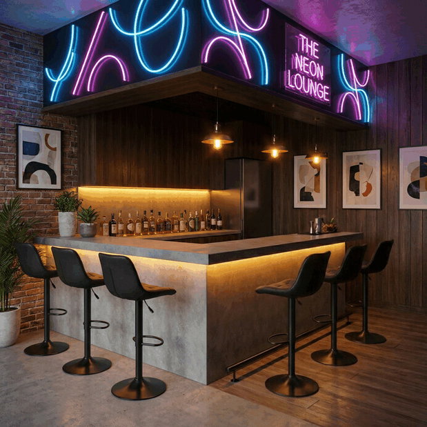 Barová stolička Aubner (čierna)