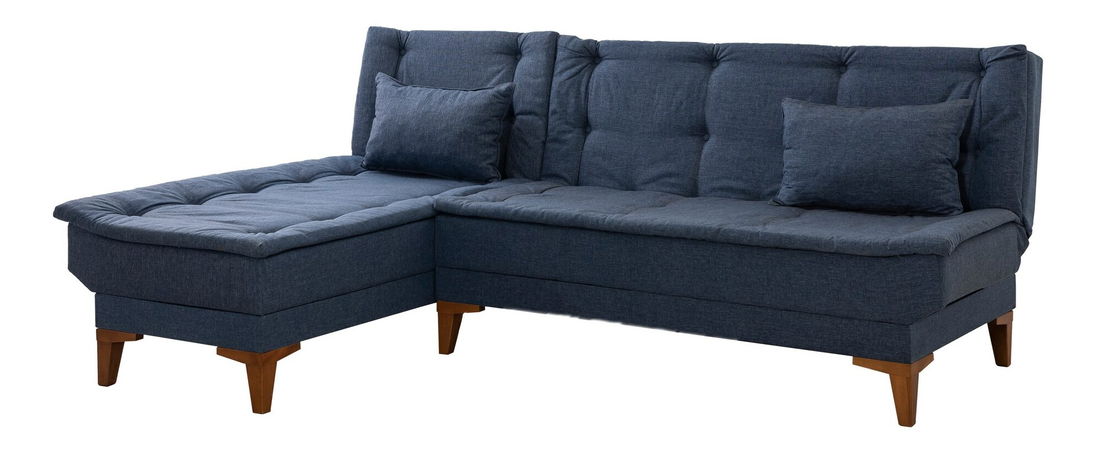 Rohová sedacia súprava Santic (tmavomodrá)