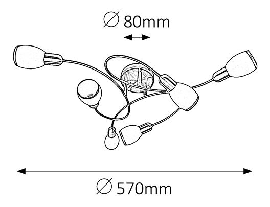 Bodové svietidlo Elite 5974 (bronzová)