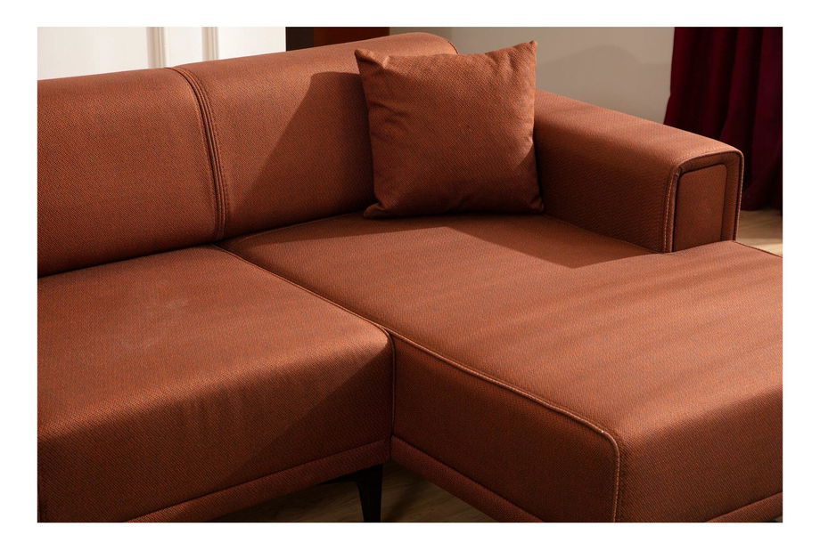 Kutna garnitura Horazotta (D) (cigla + crna)