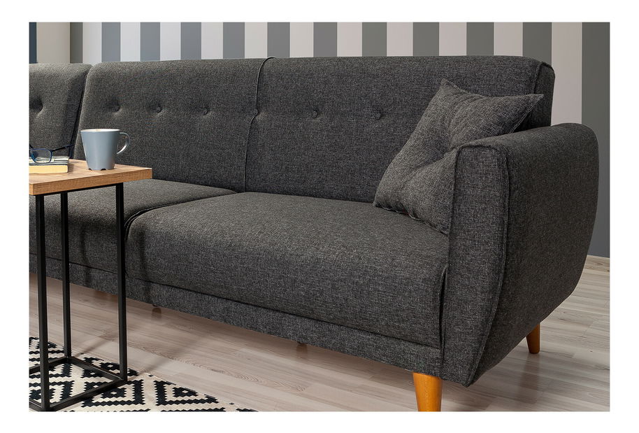 Rohová sedacia súprava Alhambra (L) (Antracit)