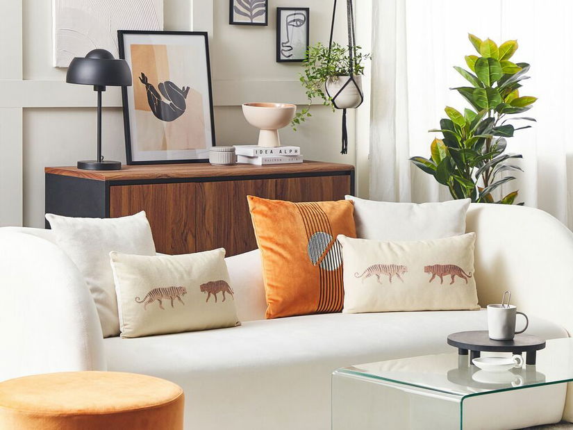 Set 2 ukrasna jastuka 30 x 50 cm Niere (bež)