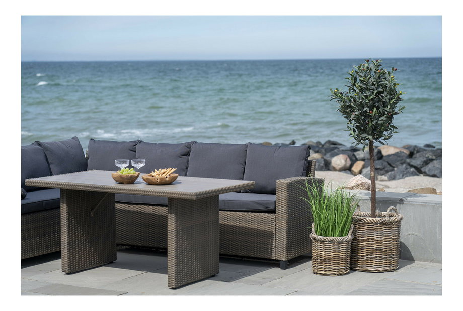 Set 2 ks prútených kvetináčov Giselia (prírodná)