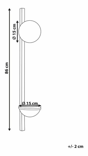 Lampă de perete cu ghiveci 1 Iza (Negru)