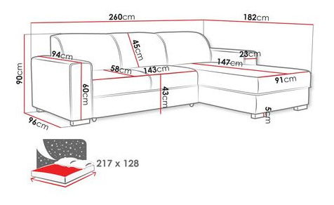 Kutna garnitura Karrie (sivo-bijela)