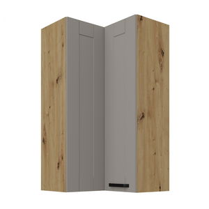 Horná rohová kuchynská skrinka Lucid 60x60 GN-108 2F (90°) (korpus: dub artisan + front: mdf claygrey)