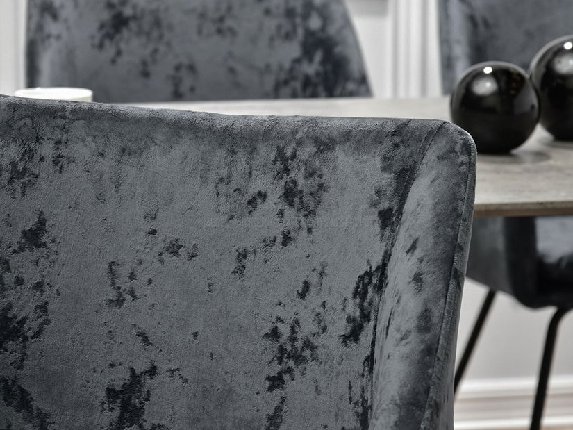 Jedálenská stolička Duplica (grafitová + zlatá)