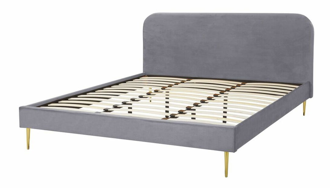 Pat matrimonial 180 cm Faris (gri) (cu somieră)