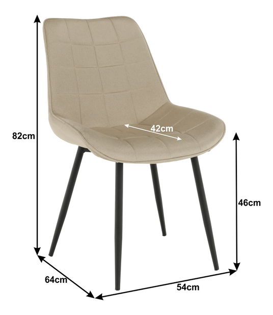 Jedálenská stolička Satrino (béžová)