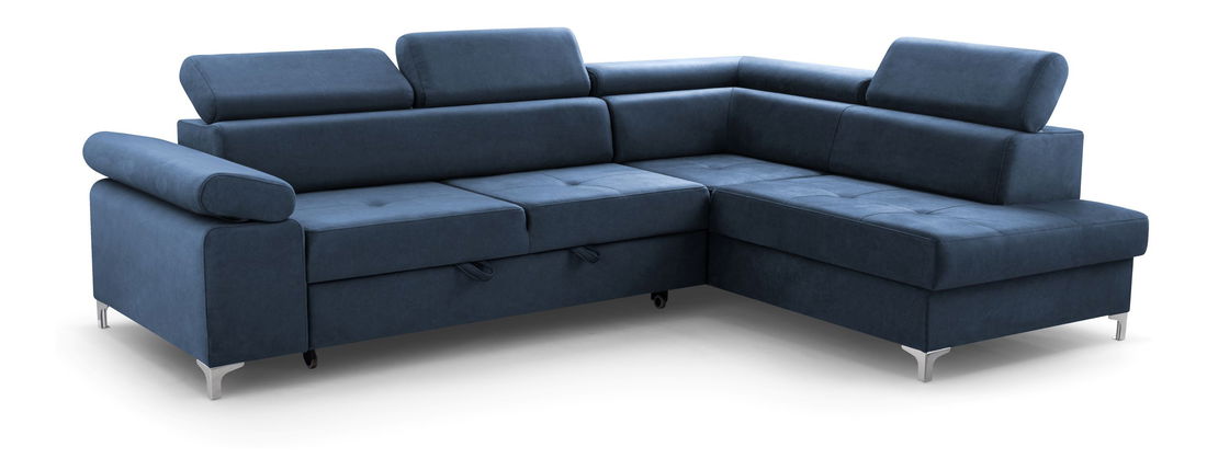 Rohová sedacia súprava Madeira (tmavomodrá) (P)