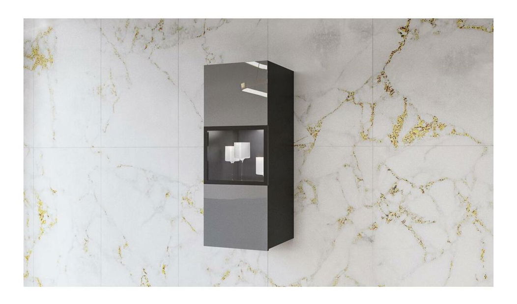 Vitrin Henry Typ 07 (szürke + magasfényű szürke)