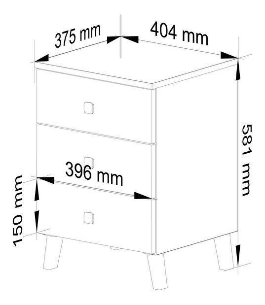 Komód Mobian 3 (kasmír)