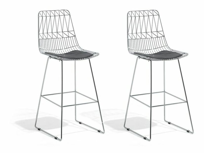 Set 2ks. barových stoličiek Pesto (strieborná) *výpredaj