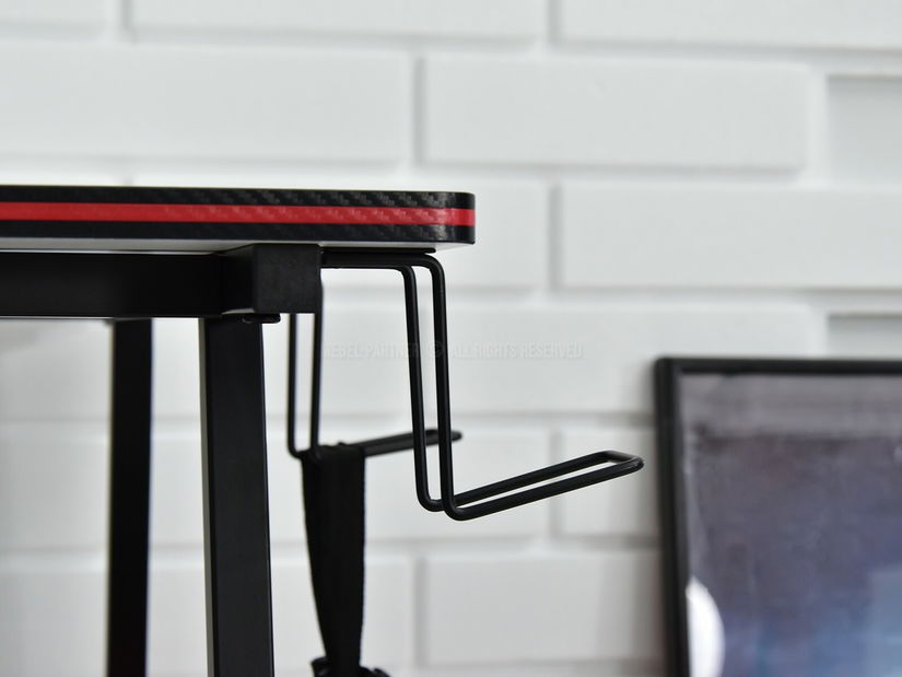 Masă PC Stigma (alb + negru)