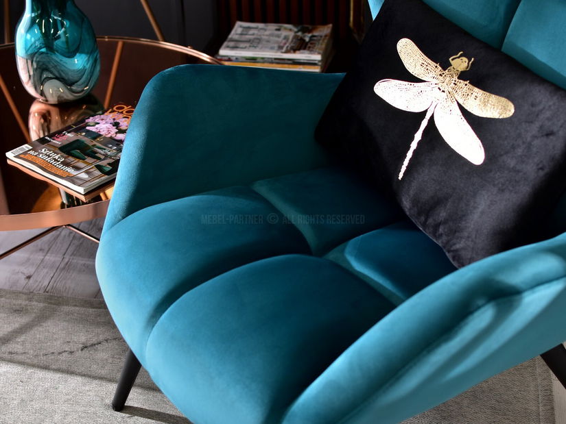 Fotelja Kikino (tirkizna + crna)