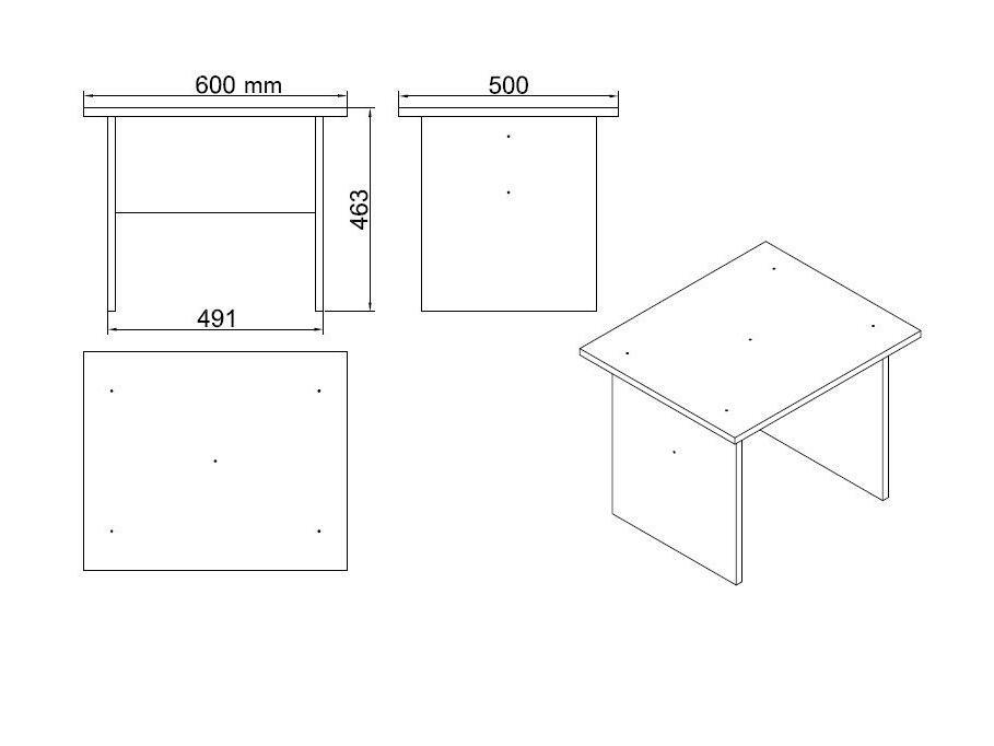 Set mobilier pentru birou Libepi 3 (alb) 