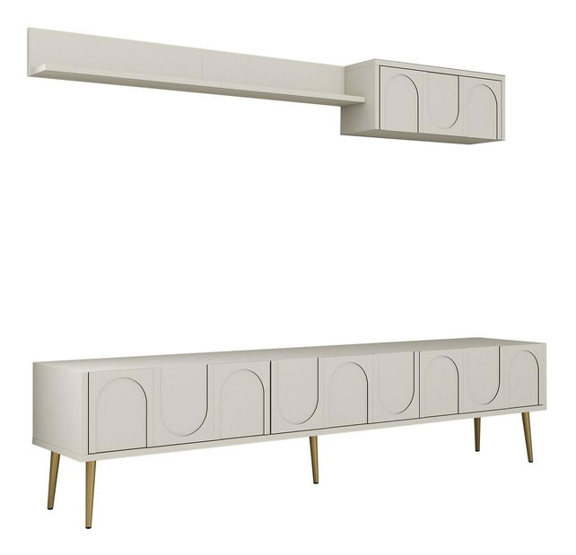 Set za dnevni boravak Bipemu 4 (krem + zlatna)