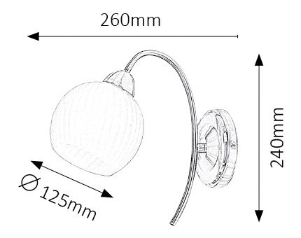 Nástenné svietidlo Evangeline 7118 (antická bronzová)