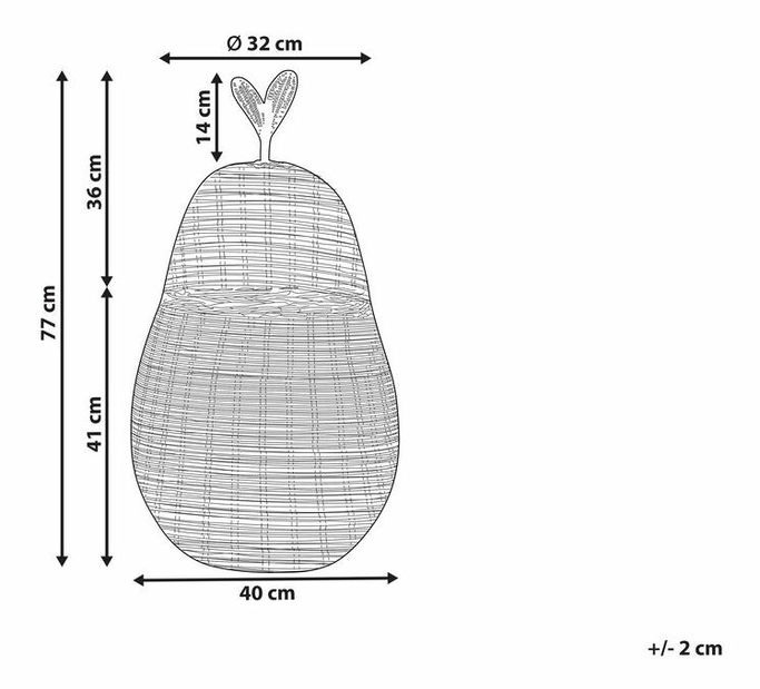 Košara za pohranu Vallea (prirodna) 