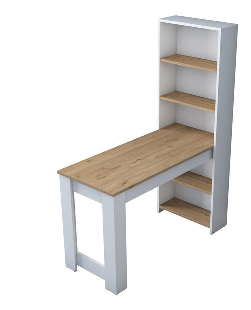 Masă de sufragerie (pentru 4 persoane) Jared 102 (nuc + alb) *resigilat