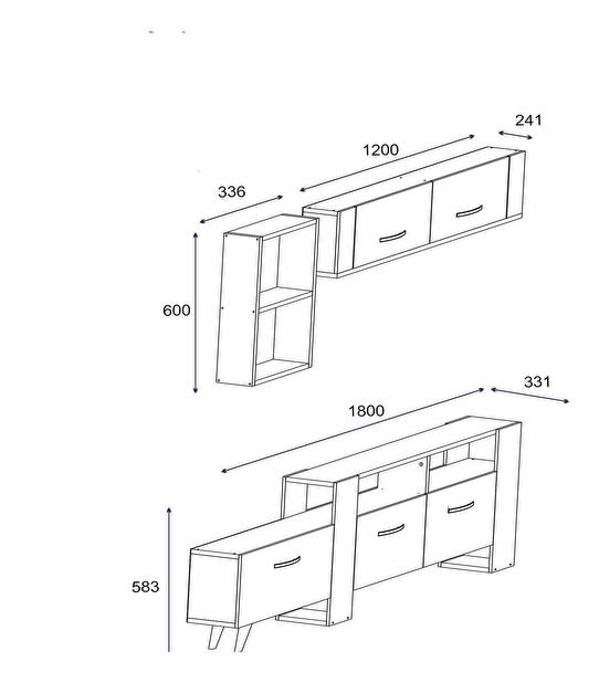 Mobilier living Detabu 2 (pin atlantic) 