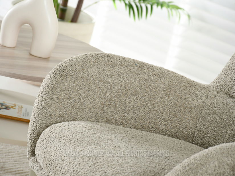 Fotoliu Trudy (bej + crem)