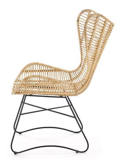 Kreslo Imogene (prirodna + čierna)