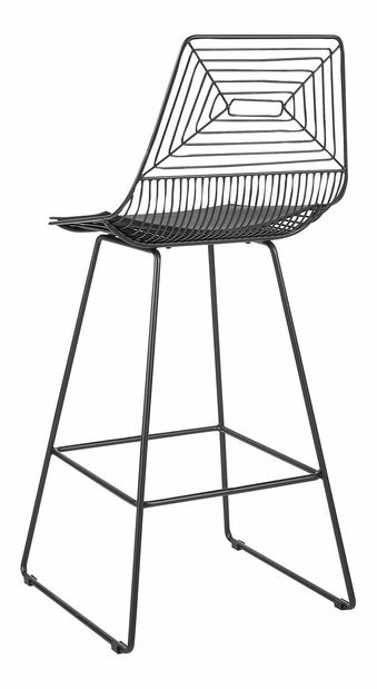 Set 2 buc scaun tip bar Bethel (negru)