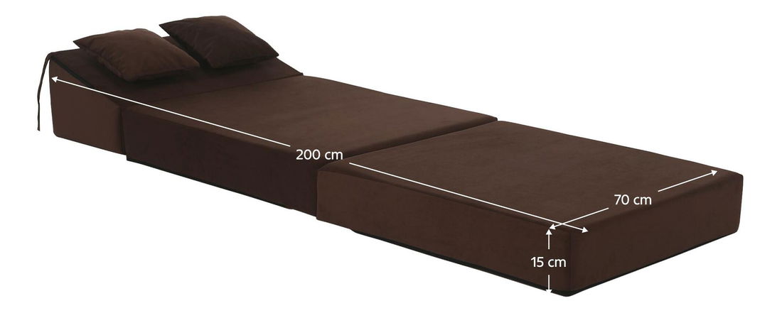 Fotelja ​​na razvlačenje Plantearan (tamno smeđa) 