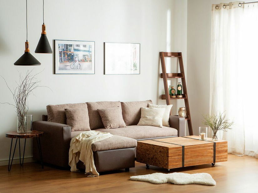 Kutna garnitura TAASTRUP (smeđa) (L)