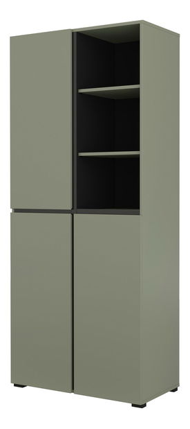 Ormar s policama Crossroad H G88 (bor zelena + crna)