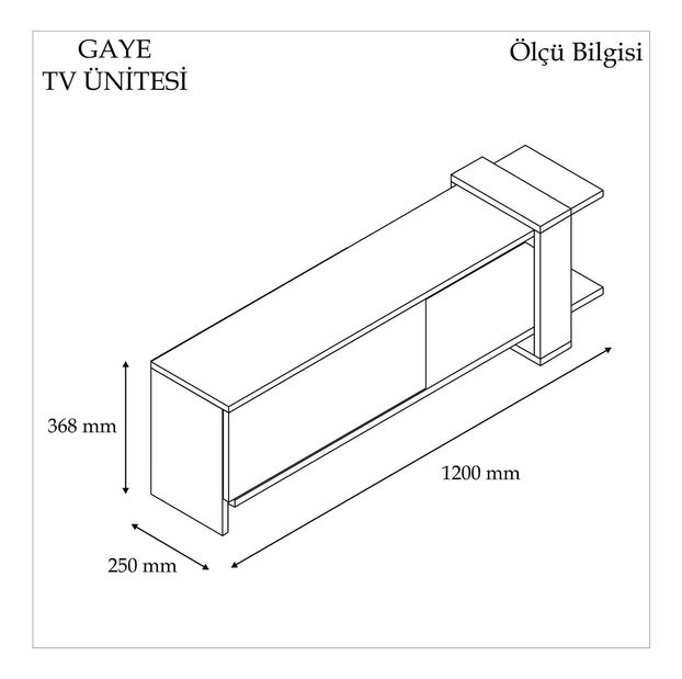 Masă TV/Dulap Dutudo (Nuc + alb) 