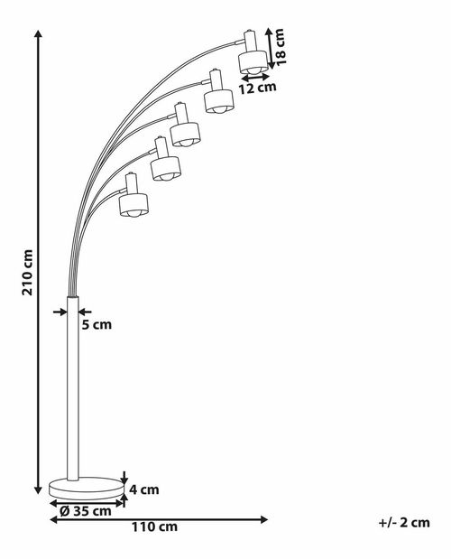 Állólámpa Alvina (fekete)