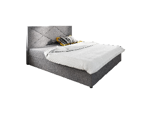 Franciaágy Boxspring 140 cm Fade 4 Comfort (szürke) (matraccal és tárolóhellyel)