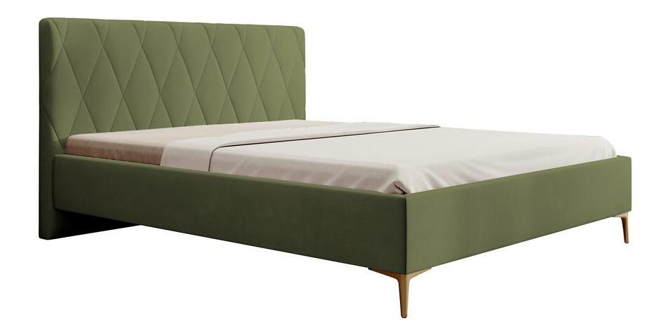 Franciaágy 160 cm Tikka 160 (oliva + arany)