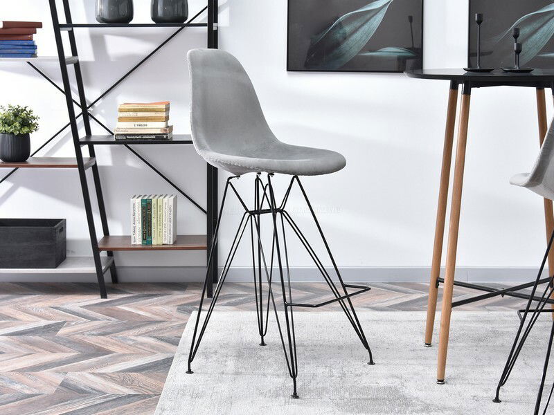 Stolička Epsie (sivá + čierna)