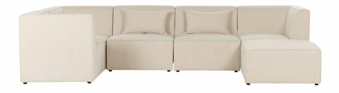 Sarokkanapé zsámollyal Lemia (homok) (J)