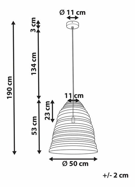 Viseća svjetiljka Palza (boja mesinga)