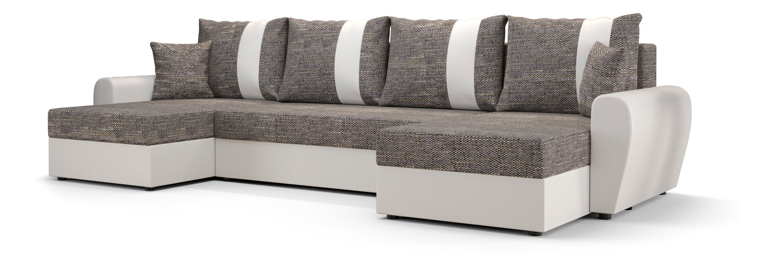 Kutna garnituraU Daven U (siva + bijela)