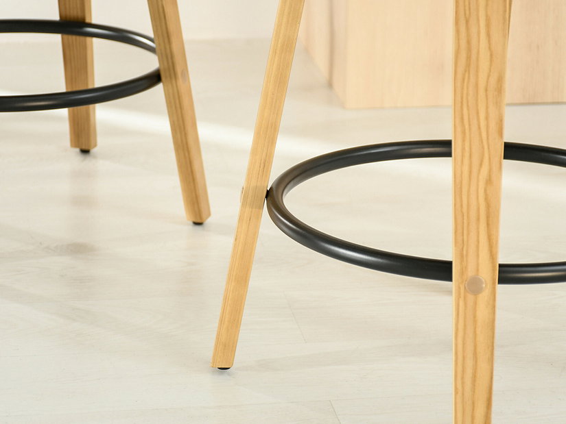 Scaun bar Rolenzono H65 (negru)