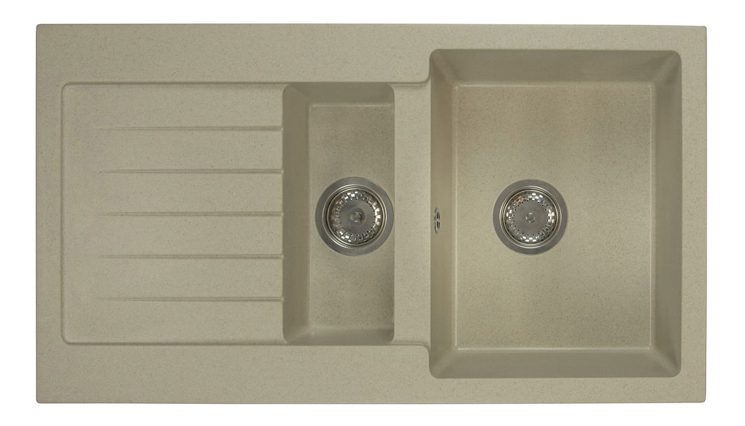 Chiuvetă de bucătărie Altava (bej) (cu 1 orificiu pentru robinet) (S)