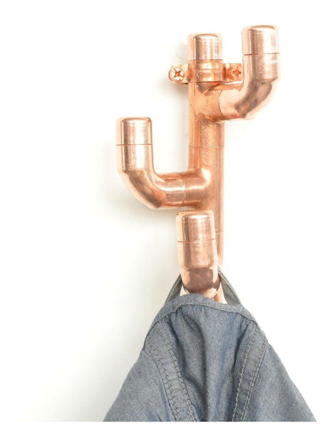 Zidna vješalica Nenanu 45 (ružičasta + zlatna)