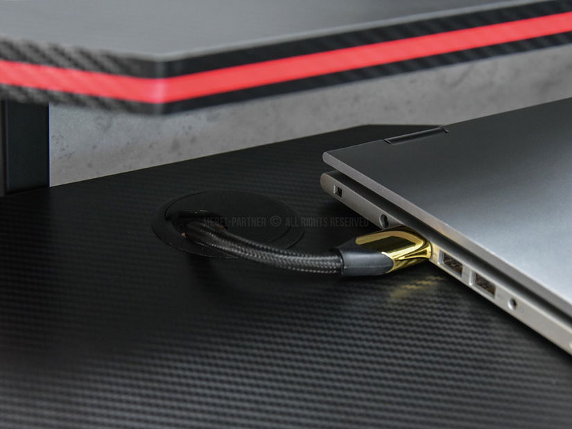 PC asztal Rolls (fekete)