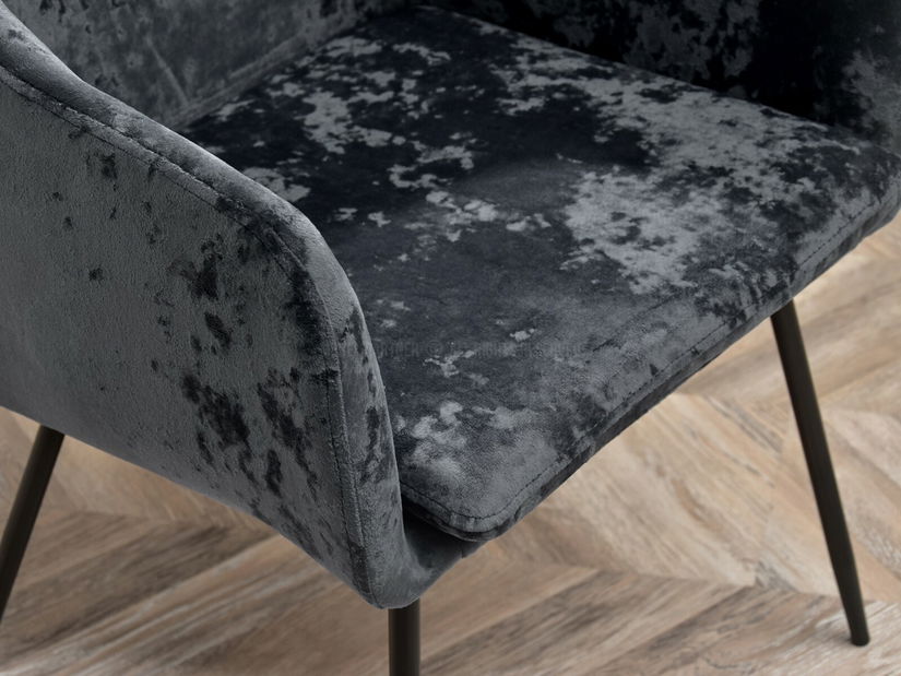 Jedálenská stolička Duplica (grafitová + zlatá)