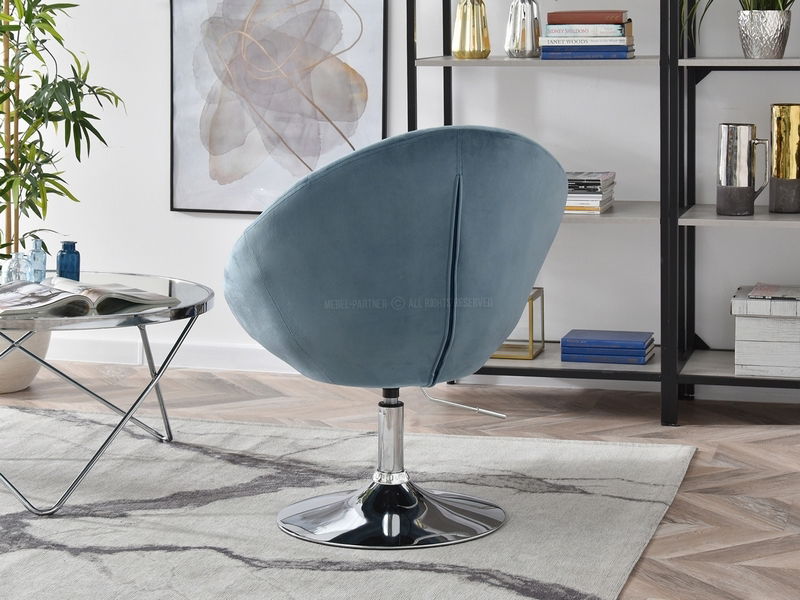 Kreslo Lush 3 (modrá + zlatá)