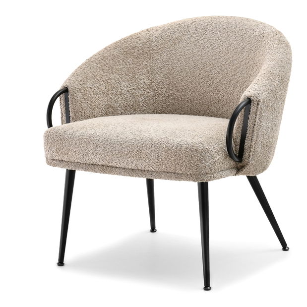 Kreslo Carma F (tmavobéžová + čierna)