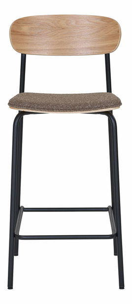 Barová stolička Emelina 2 (prírodná + hnedá + čierna)