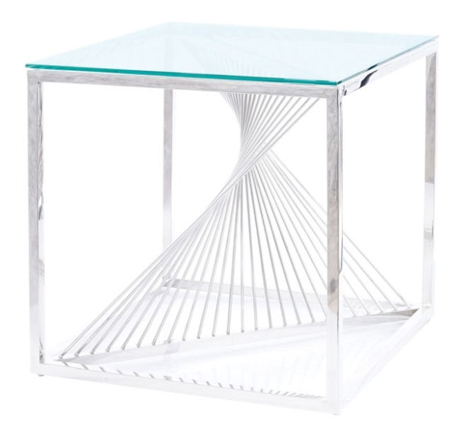 Dohányzóasztal Freddie (Üveg + króm)